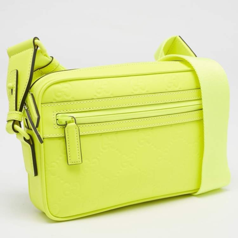 Gucci Yellow Crossbody Bag with Textured Monogram - Picture 1 of 16